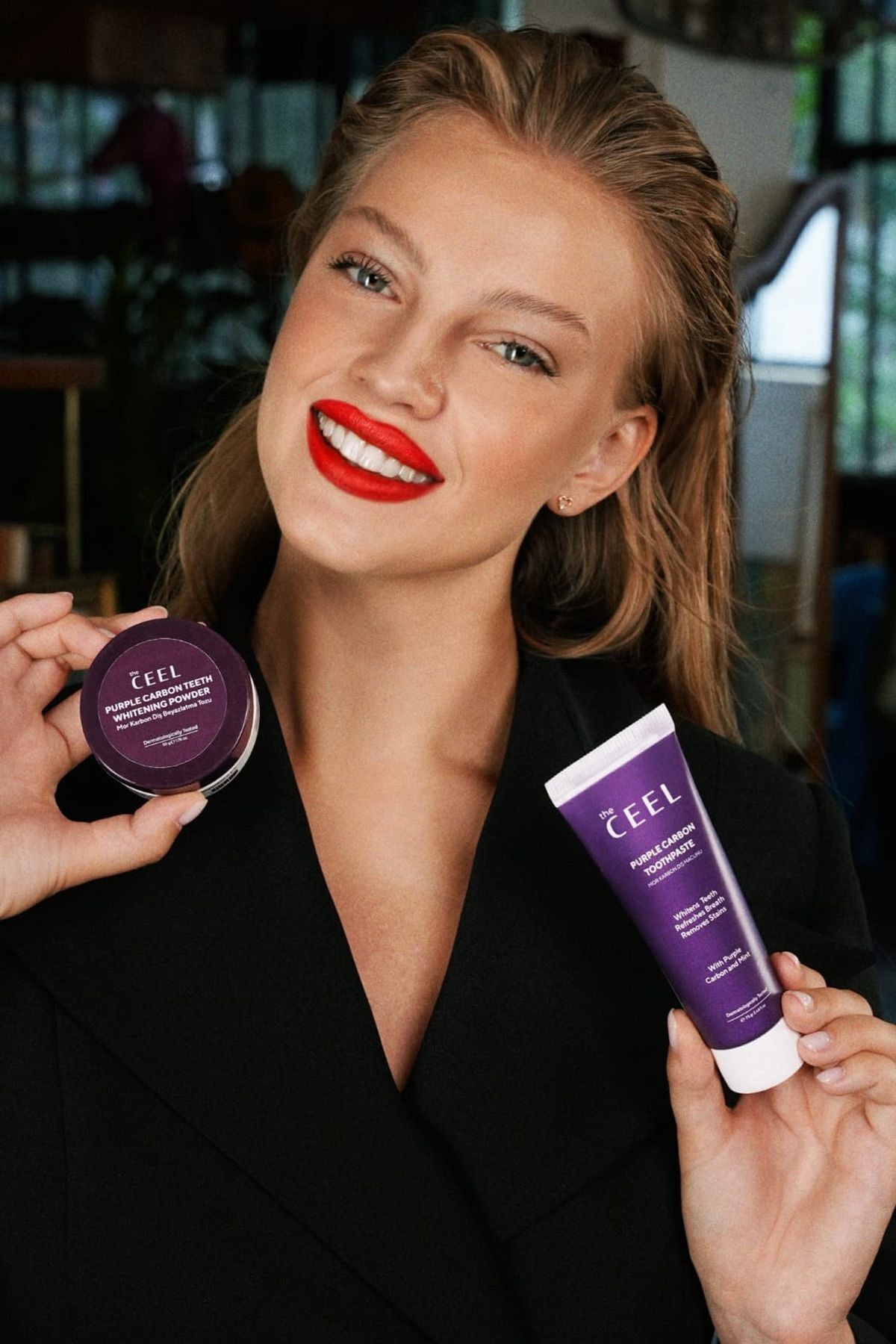 Set za izbeljivanje zuba - ljubičasti prah i pasta