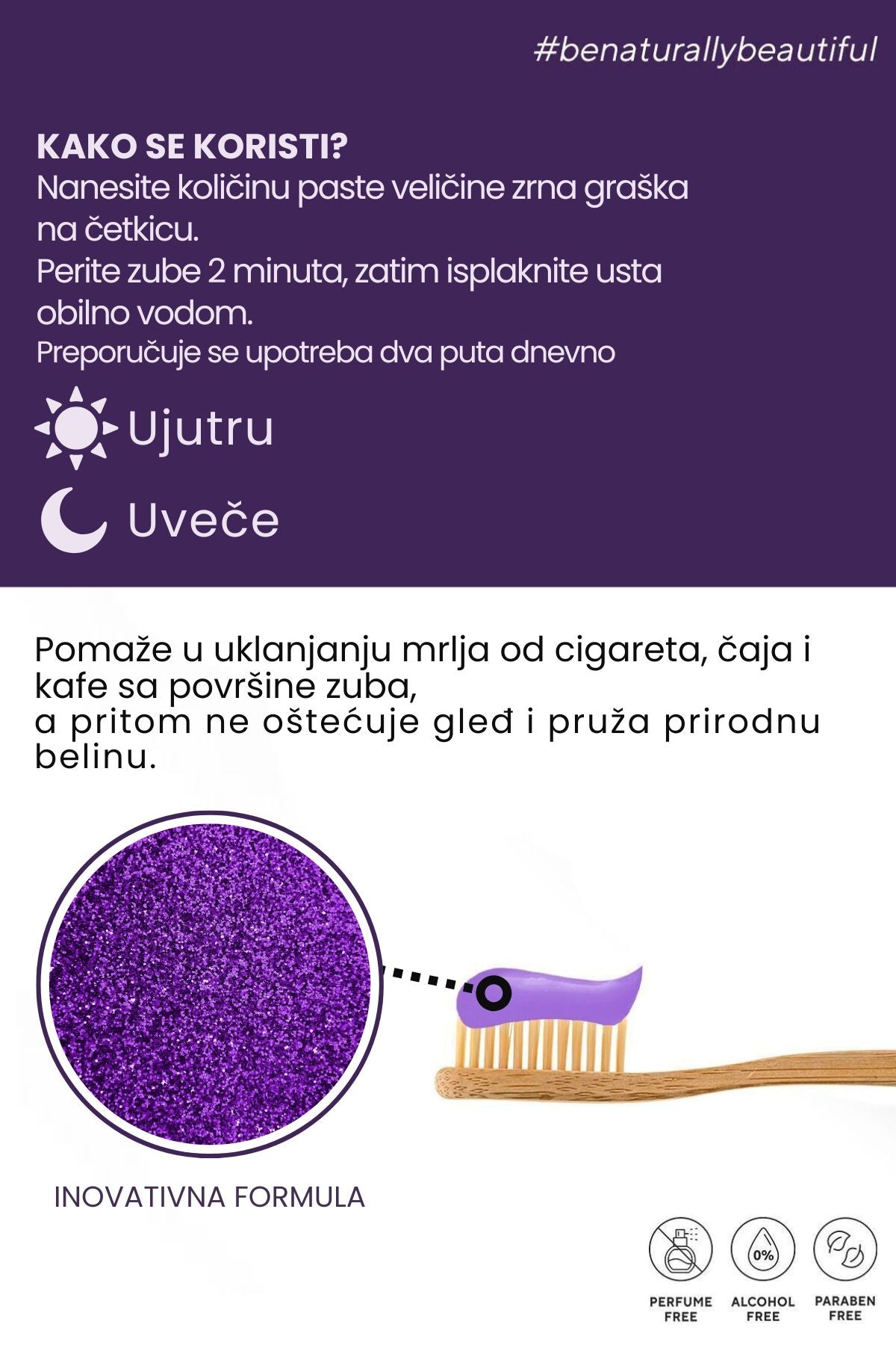 Set za izbeljivanje zuba - ljubičasti prah i pasta