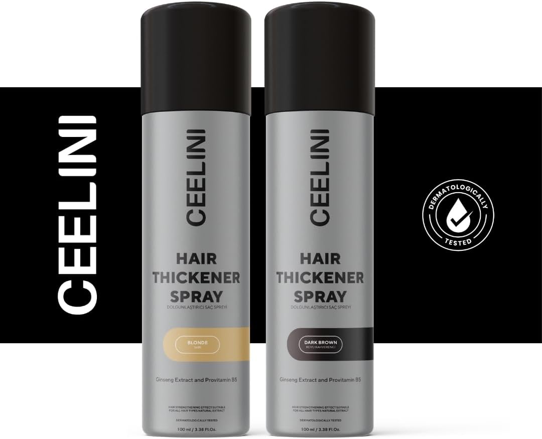 Ceelini sprej za gustu kosu sa keratinskim vlaknima - prirodan volumen i pun izgled za 15 sekundi (100 ml)