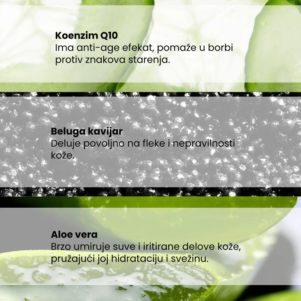 Piling Gel za Lice sa Ekstraktom Beluga Kavijara i Koenzimom Q10